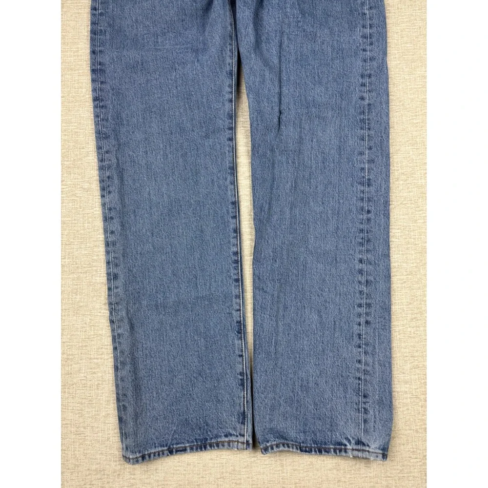 Levis 501 Mens 36x32 Original Fit Straight Leg Blue Denim Medium Wash Jeans